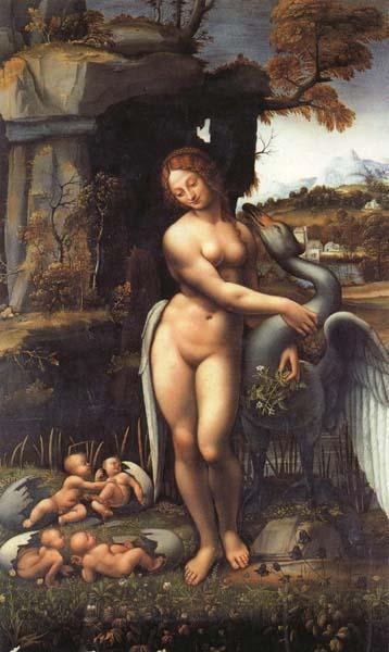 LEONARDO da Vinci Leda and the Swan Sweden oil painting art